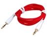Cabo d Áudio 1 m tecido 3.5 mm macho para macho Earphone