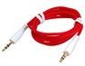 Cabo d Áudio 1 m tecido 3.5 mm macho para macho Earphone